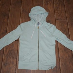 Old Navy Mint and Gold Zip Up Fleece XS